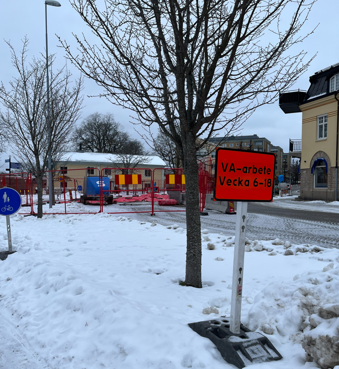 Visar avsp&auml;rrningar vid centralplan