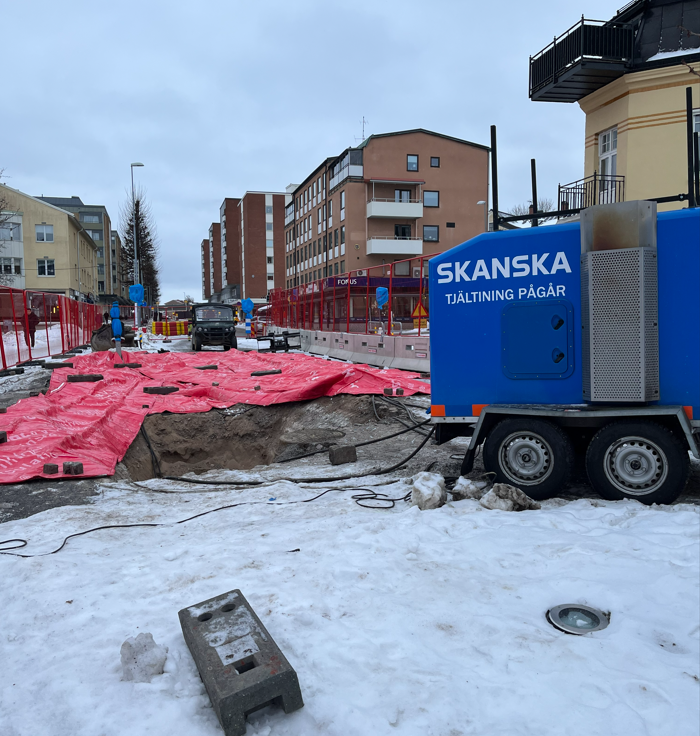 Tj&auml;ltining p&aring;g&aring;r vid Centralplan