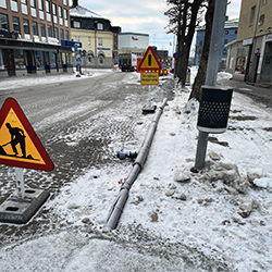 Tillf&auml;llig vattenledning p&aring; V&auml;rmlandsv&auml;gen