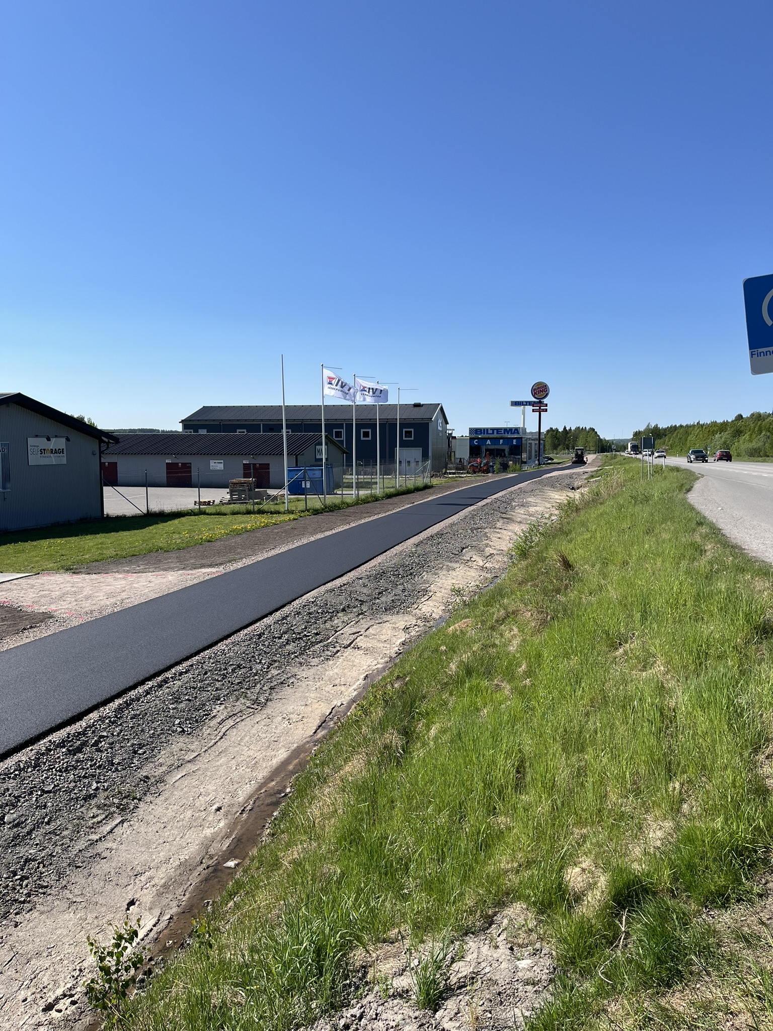 Återställning cykelbana Storängen